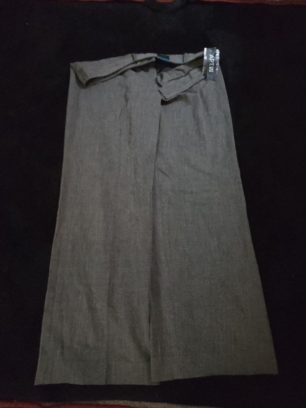 Apt 9 Women's Dress Pants 16 Short Trouser Taupe Micro Pattern Business Casual - Picture 3 of 16
